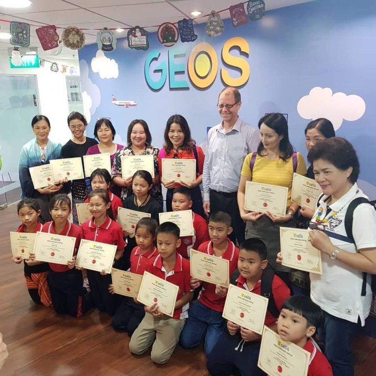 Baansankong School students from Chiang Rai attend a English short course at GEOS, Singapore